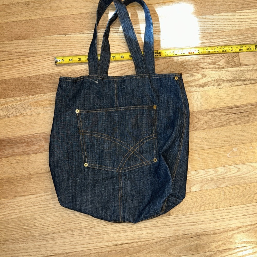Vintage Bath & Body Works Denim Tote Bag Jean Pocket Y2K Everyday Shopper